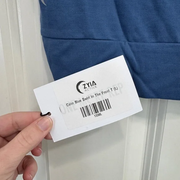 Zyia Blue Women's Knotted Top - Picture 5 of 6